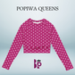 POPIWA QUEENS - Cool Pink Recycled long-sleeve crop top