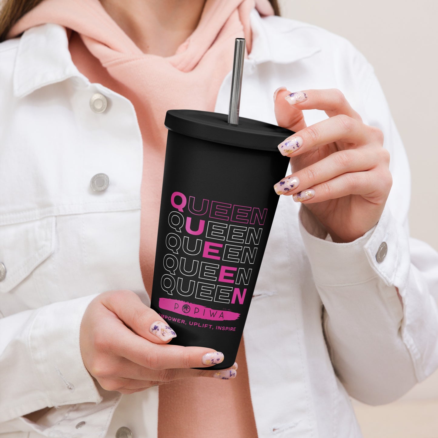 POPIWA QUEENS - Insulated tumbler with a straw